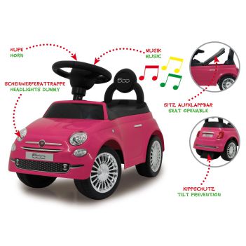 Jamara Rutscher Fiat 500 pink