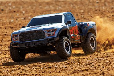 TRAXXAS Ford F-150 Raptor FOX 1/10 2WD Pickup-Truck RTR Brushed inkl. Akku und USB-C-Lader (Clipless)