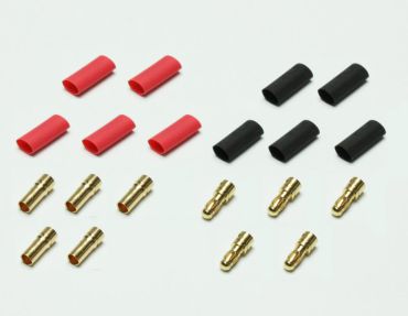 Goldstecker 3.5mm mit Schrumpfschlauch (VE=5 Paar)