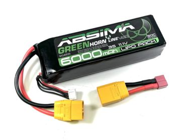 ABSIMA Greenhorn Vol.2 LiPo 3S 11,1V-50C 6000 SC (XT90/T-Plug)