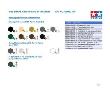 Tamiya 1:48 Brit.Pz. Churchill Mk.VII Crocodile