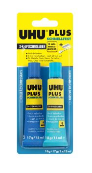 UHU plus schnellfest 2-K-Epoxidharzkleber / 35 Gramm