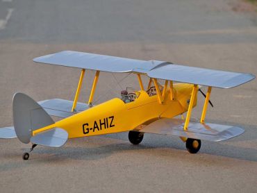 VQ Model Tiger Moth DH.82 (gelb/silber) / 1400 mm