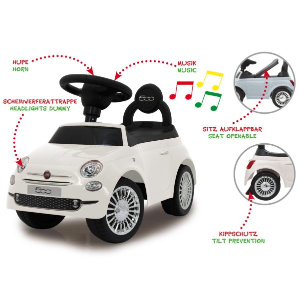 Jamara Rutscher Fiat 500 weiss