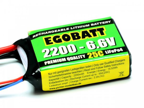 LiFe Akku EGOBATT 2200 - 6.6V (25C)