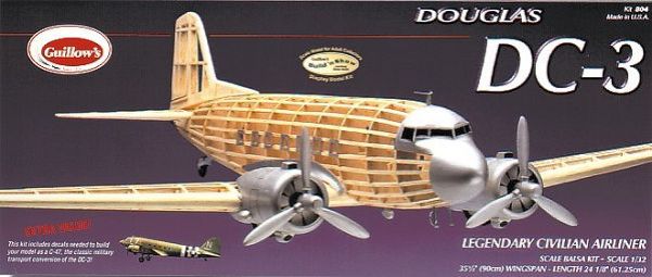 Guillows Douglas DC-3 Balsabausatz Spw. 90cm