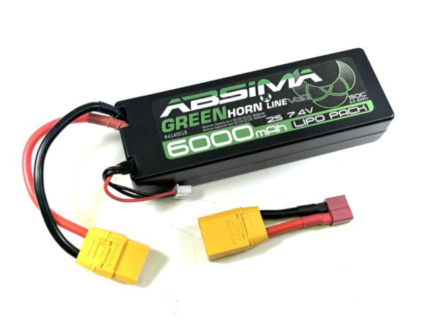 ABSIMA Greenhorn Vol.2 LiPo 2S 7,4V-50C 6000 HC (XT90/T-Plug)