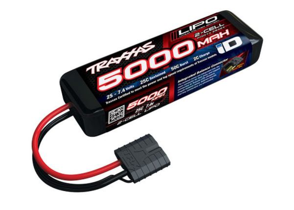 2S TRAXXAS LIPO 5000MAH 7,4V 25C TRAXXAS MIT ID-STECKER