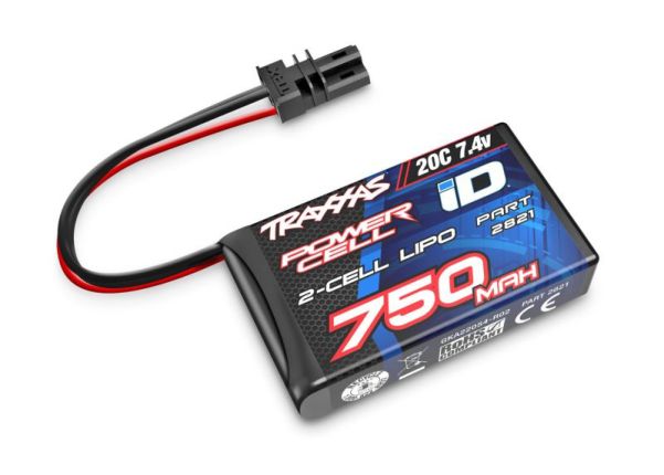 2S TRAXXAS LIPO POWER CELL 750MAH 7,4V 20C  MIT ID-STECKER (FÜR 1/18 TRX-4M)