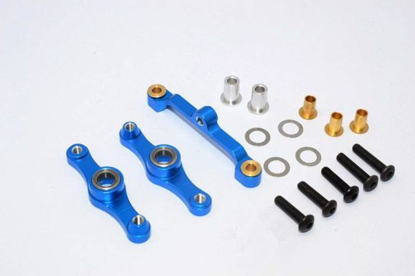 ALUMINIUM LENKUNGS-SET MIT KUGELLAGER BLAU GPM TAMIYA TT01