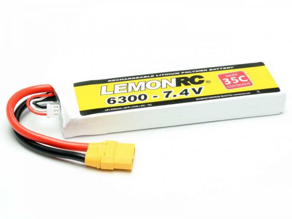 LiPo Akku LEMONRC 6300 - 7.4V (35C)